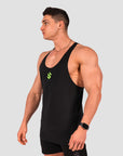 Core Taperback Singlet - Black / Green