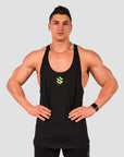 Core Taperback Singlet - Black / Green