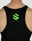 Core Taperback Singlet - Black / Green