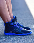 Hurricane High-Top Training Shoes - Black / Blue- Workout Shoes - Comfortable - Durable