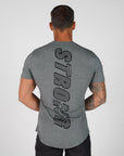 Men's Accentuate Tee - Gym Tee - Grey- flattering design, Perfect for Workouts - Durable and Comfortable