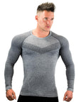Ultra Seamless Long Sleeve Tee- Gym Tee for Men - Seamless Gym Shirt - Breathable - Comfortable - Soft and Durable