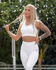 Women's Phoenix Verge Sports Bra - White- Durable- Running Bra - Yoga Bra- Workout Bra- Training Bra - Stylish Bra - Perfect Stretch
