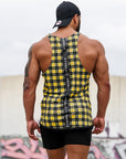 Lumberjacked Taperback- Gym Singlet - Yellow