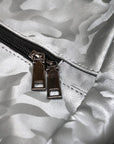 Camo Duffle Bag -Gym Bag- Soft Feel - High Quality - Camo Print- Adjustable Shoulder Strap Bag - Silver