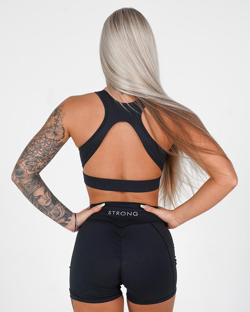 Define Bra- Crossover - Comfortable and Supportive  - Black
