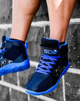 Hurricane High-Top Training Shoes - Black / Blue- Workout Shoes - Comfortable - Durable