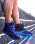 Hurricane High-Top Training Shoes - Black / Blue- Workout Shoes - Comfortable - Durable