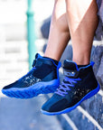 Hurricane High-Top Training Shoes - Black / Blue- Workout Shoes - Comfortable - Durable