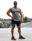 Men's Accentuate Tee - Gym Tee - Grey- flattering design, Perfect for Workouts - Durable and Comfortable