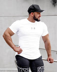 Men's Accentuate Tee - Gym Tee - White - flattering design, Perfect for Workouts - Durable and Comfortable