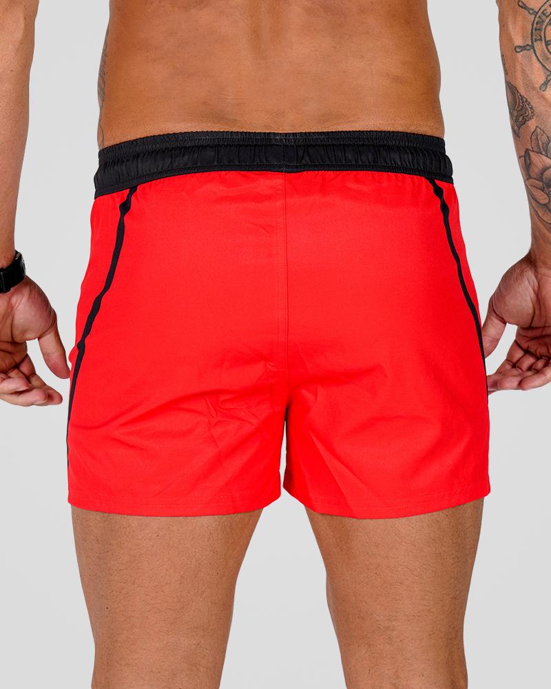 Premium Lift Shorts - Men's Gym Shorts- Red- Moisture Wicking - Durable - Workout Short