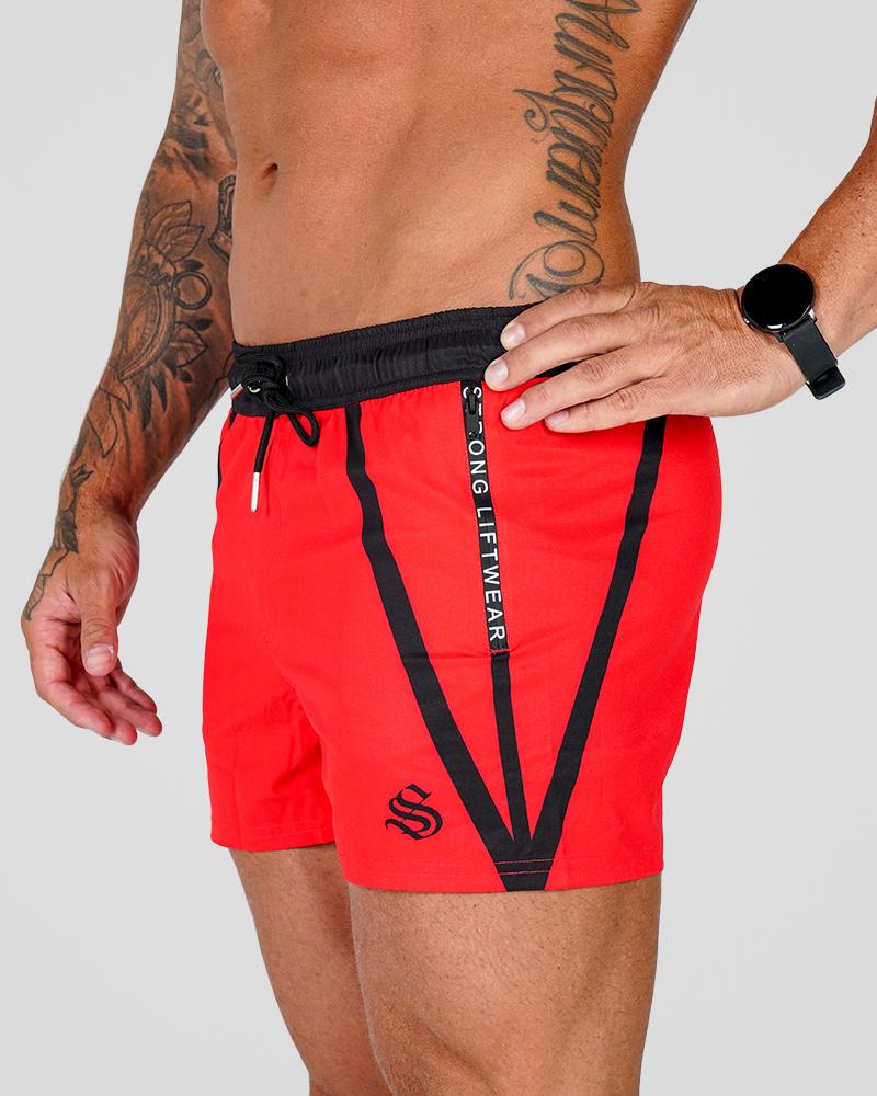 Premium Lift Shorts - Men's Gym Shorts- Red- Moisture Wicking - Durable - Workout Short