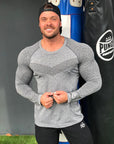 Ultra Seamless Long Sleeve Tee- Gym Tee for Men - Seamless Gym Shirt - Breathable - Comfortable - Soft and Durable