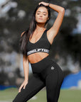 Women's Phoenix V-Neck Sports Bra - Black - Durable- Running Bra - Yoga Bra- Workout Bra- Training Bra - Stylish Bra - Perfect Stretch